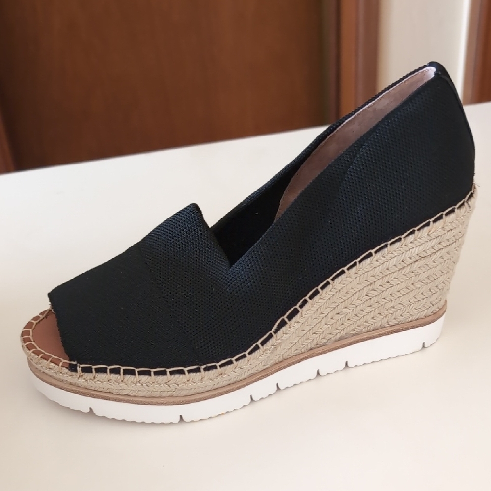 Black Wedge Espadrille by Gentle Souls By Kenneth Cole Elyssa A-Line